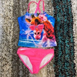 Girls Two Piece Swimsuit Sz 7/8